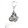 Great Dane I - Silver-plated key ring with dog, handbag decoration, backpack pendant by Art-Dog brand
