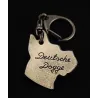 Great Dane I - Silver-plated key ring with dog, handbag decoration, backpack pendant by Art-Dog brand