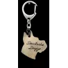 Great Dane I - Silver-plated key ring with dog, handbag decoration, backpack pendant by Art-Dog brand